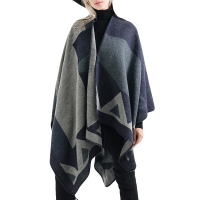 

Roseonmyhand Fashion Women Blanket Oversized Tartan Coat Wrap Plaid Cozy Shawl