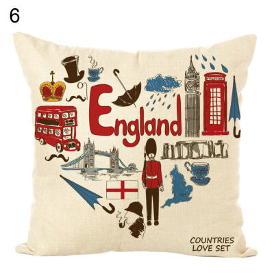 

Taj MahalBig BenTower Bridge Throw Pillow Case Cushion Cover Sofa Bed Decor