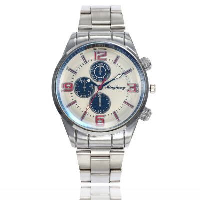 

Fake three-eyed fashion mens Blu-ray watch quartz watch male