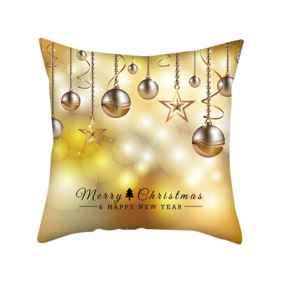 

〖Follure〗Gold Merry Christmas Pillow Cases Nordic Sofa Cushion Cover Home Decoration