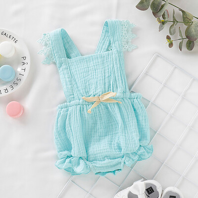 

Infant Baby Girls 4th of July Stars Paillette Patriotic Backless Romper Bodysuit