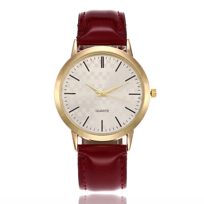 

Casual PU simple belt watch ladies mosaic