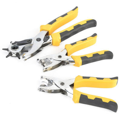 

Greensen 3 Pcs Leather Belt Hole Puncher Forcep Pliers Belt Craft Tool&Metal Belt Button Kit
