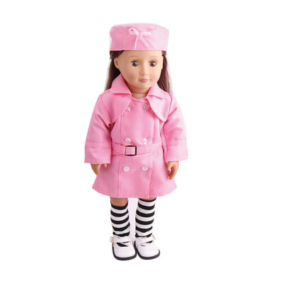 

〖Follure〗3PC Doll Clothes Work Uniform With Hats And Socks For 18 Inch American Girl Doll