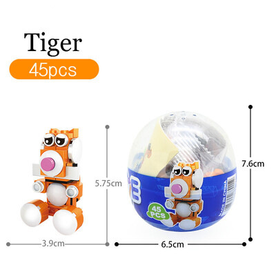 

Animal Egg Twisting Series Dog Rooster Rhinoceros Dinosaur Tiger&Rabbit Assembly Building Block Childrens Toys