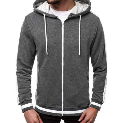 

Men Autumn Hoodie Zip Up Jacket Sweatshirt Hooded Top Casual Sports Coat Outwear
