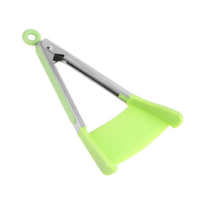 

2 in 1 Non-stick Heat Resistant Silicone Clever Tongs Clip Kitchen Spatula