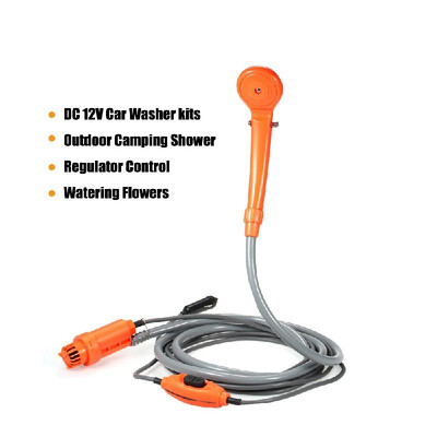 

DC 12V Car Washer Shower Electric Pump for Indoor Outdoor Hiking Camping Travel Pet Dog Shoes Shower Spa Wash Kits Portable