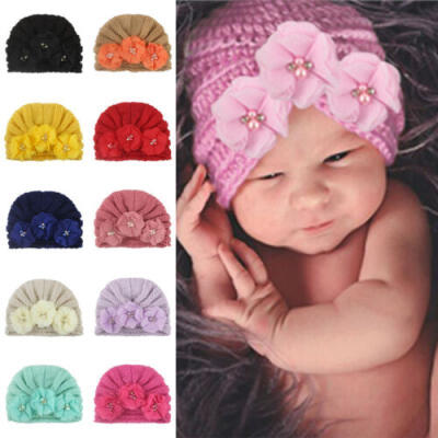 

Cute Newborn Baby Infant Girl Toddler Comfy Bowknot Hospital Cap Beanie Hat