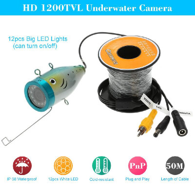 

12V 50M HD 1200TVL CCTV CCTV Underwater Fish Finder Camera for Sea Fishing