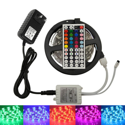 

5M LED Strip Lights Waterproof IP65 RGB Color Changing LED Strips with DIY 44 Keys IR Remote Controller&12V Power Supply for I