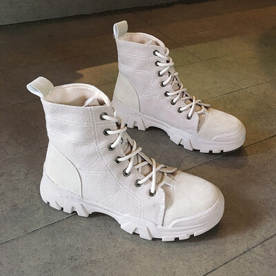 

Martins boots female English wind autumn ins Super Firenet Red Desert boots thick bottom lace-up motorcycle boots
