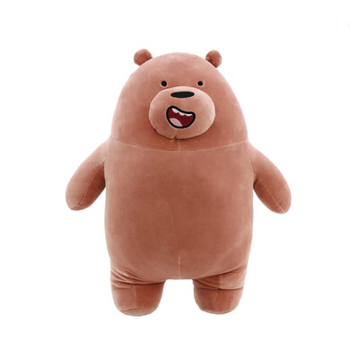 

Our naked bear plush toy doll super cute stupid three raccoon anime around the bear meet you pillow wholesale panda 25cm
