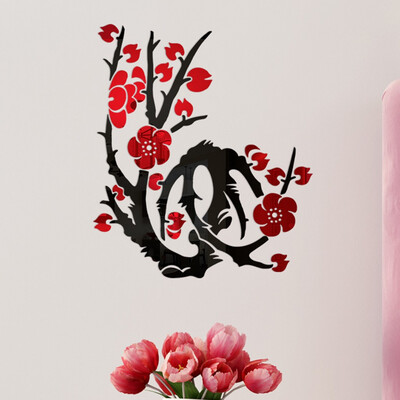 

〖Follure〗3D Diy Flower Shape Acrylic Wall Sticker Modern Stickers Decoration