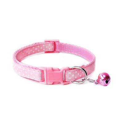 

Dog Cat Collar Pet Kitten Adjustable Neck Strap with Bell Multicolor