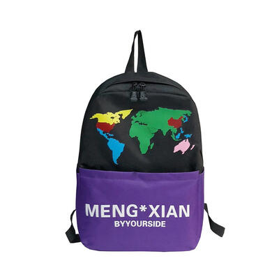

Hit Color Backpack Large Capacity Printing Unisex Travel Nylon School Bags