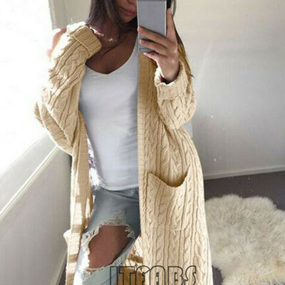 

Women Baggy Cardigan Coat Tops Ladies Chunky Knitted Sweater Jumper