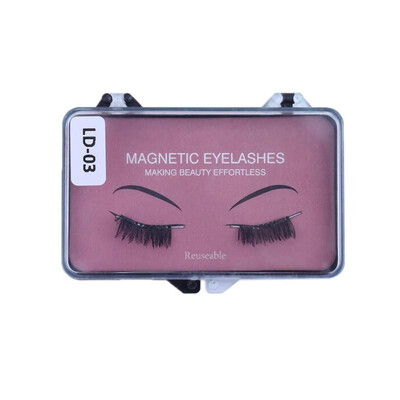 

1 Pair Double Magnetic Eyelashes 3D Reusable False Magnet Eye Lashes