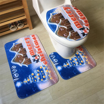 

Toponeto 3pcs Non-Slip Suction Grip Bath Mat Bathroom Kitchen Carpet Doormats Decor