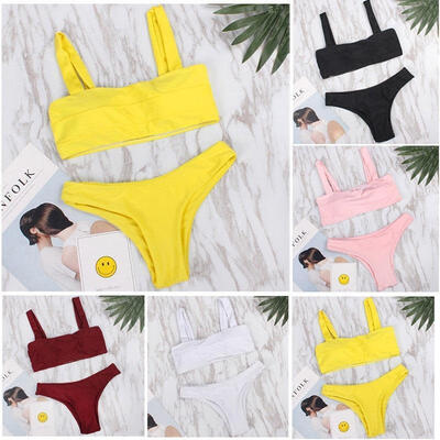 

Womens Bikini Set Padded Push-Up Bandage Swimsuit Beach Swimwear Bathing Suit