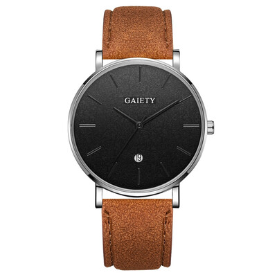 

Gobestart Fashion Simple Simple Casual Calendar Business Leather With Strap Mens Watch