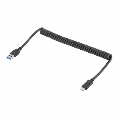 

USB 30 Male to Type-C Male 15m Extension Type C Cable Spring Data Wire