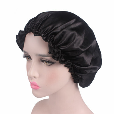 

Women Silk Satin Night Sleep Cap Hair Bonnet Hat Head Cover Elastic Hat