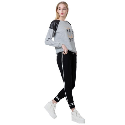 

Fashion Woman Harem Pants Stripes Elastic Waistband Drawstring Pockets Yoga Sport Casual Loose Trousers