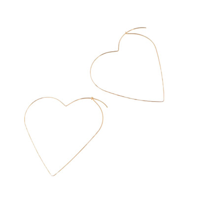 

Large Hoop Earrings Sexy Hearts Shaped Stud Earrings