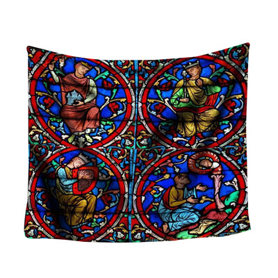 

Gobestart Colorful Print Tapestry Art Room Notre Dame Wall Hanging Tapestry Art Nature