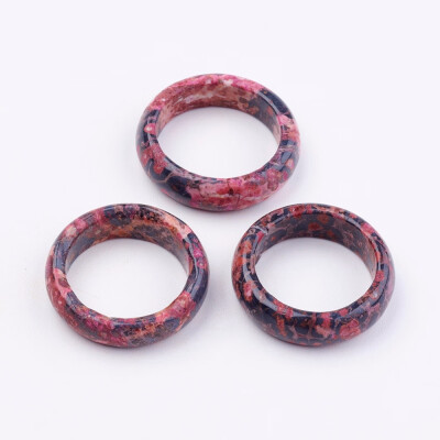 

Natural Leopard Skin Jasper Finger Rings 1718mm