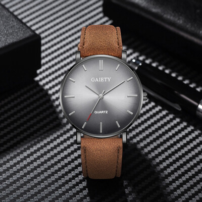 

〖Follure〗Fashion Simple Casual Mens Watch Business Leather With Strap Mens Watch
