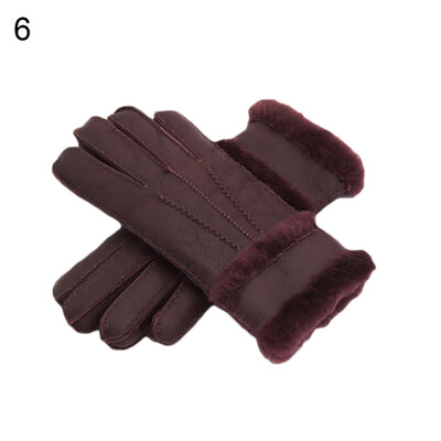 

Fashion Autumn Winter Thick Warm Gloves Full Finger Faux Leather Ladies Mittens