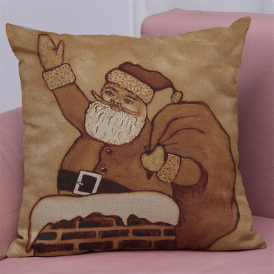 

Gobestart New Christmas Cotton Linen Pillow Case Sofa Cushion Cover Home Decor