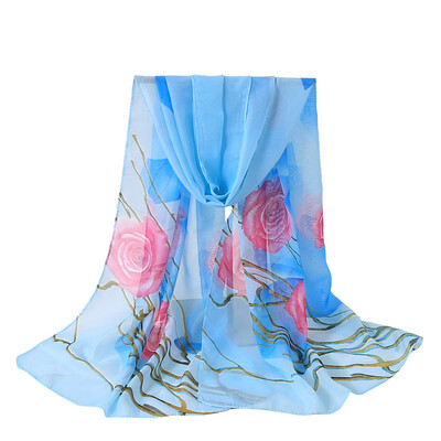 

Gobestart Fashion Women Flower Printing Long Soft Wrap Scarf Shawl Scarves