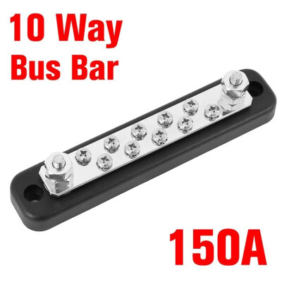 

10 Way Bus Barfor Auto & Marine - Power Distribution Terminal Block 150A Rated