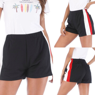 

Fashion Women Shorts Leisure High Waist Trousers Loose Pants Stripe Stripe Pants