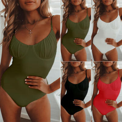 

Summer Women Sleeveless Bodysuit Jumpsuit Romper Top Sexy Swimwear Swimsuit