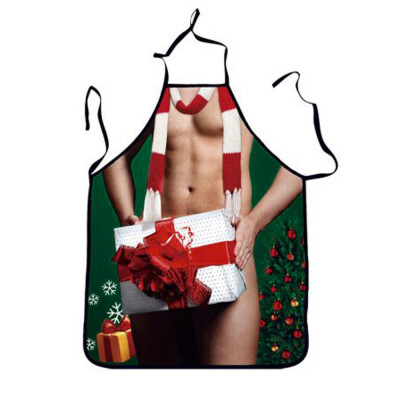 

Gobestart Women And Mens Christmas Print Snowflake Cooking Kitchen Halter Apron