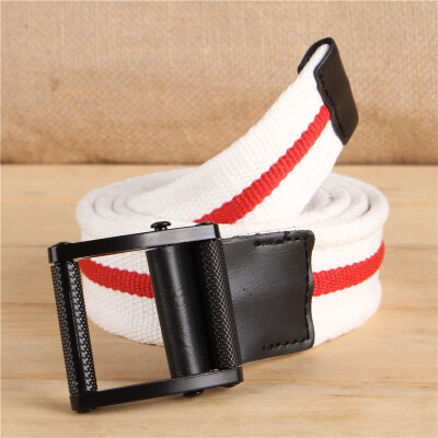 

Unisex belt Quality weaving canvas Alloy smooth buckle Men belt outdoor casual cowboy pants Men&Women belt