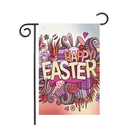 

Easter Flag Decoration Outdoor Holiday Garden Flags Double-sided Printing Waterproof Sunscreen Garden Flag for Easter