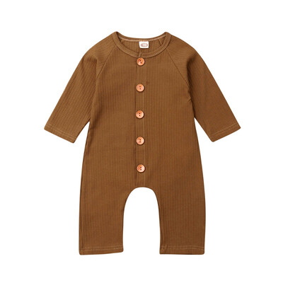 

Newborn Baby Girl Boy Warm Clothes Cotton Solid Romper Jumpsuit Outfits 0-24M