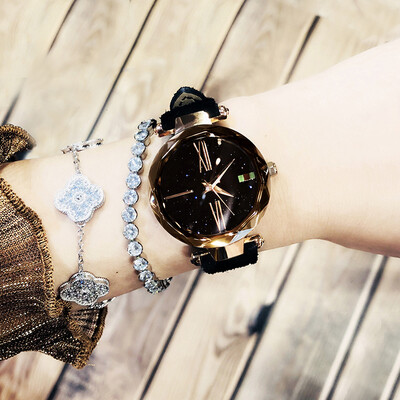 

Authentic 2019 new watches ladies stars fashion simple waterproof network red shaking sound ladies watches
