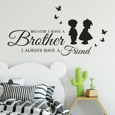 

〖Follure〗Brother Removable Art Vinyl Mural Home Room Decor Wall Stickers