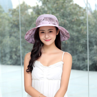 

Korean version of tide spring&summer along the beach hat ladies Joker sunshade cool hat sun folding outdoor sun hat