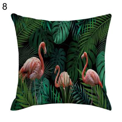 

Flamingo Zebra Leaf Pillow Case Cushion Cover Sofa Bed Car Cafe Office Decor