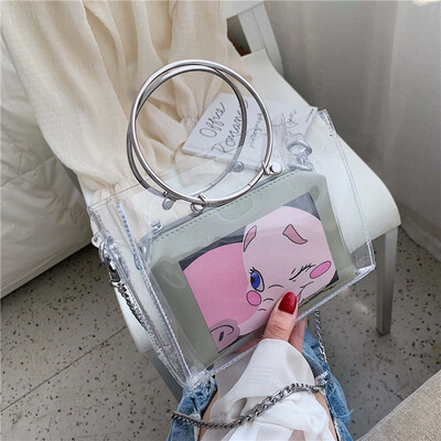 

Qiao Bani 2019 new Korean chic fashion printing elephant elephant hard handbags handbag shoulder diagonal handbag