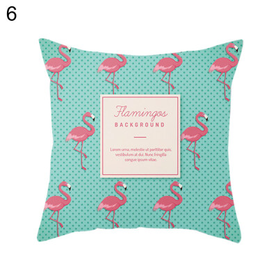 

Solid Color Flamingo Soft Throw Pillow Case Cushion Cover Sofa Bed Car Decor