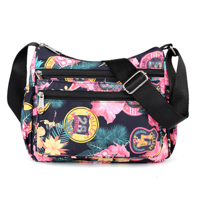 

One-shoulder lady bag Middle-aged&old lady bag printing mother bag Oxford bag oblique Bag oblique back nylon bag