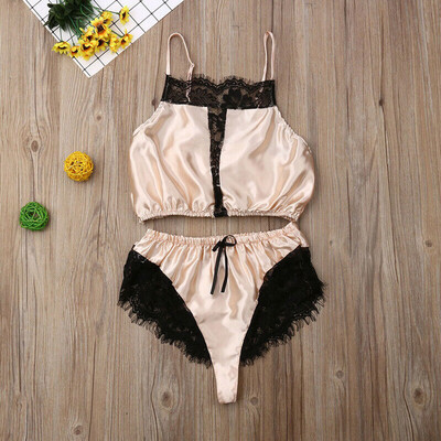 

Women Lady Lingerie Satin Babydoll Underwear Sleepsuit Sleepwear Nightwear